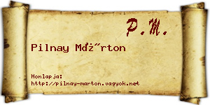 Pilnay Márton névjegykártya