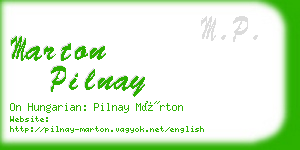 marton pilnay business card